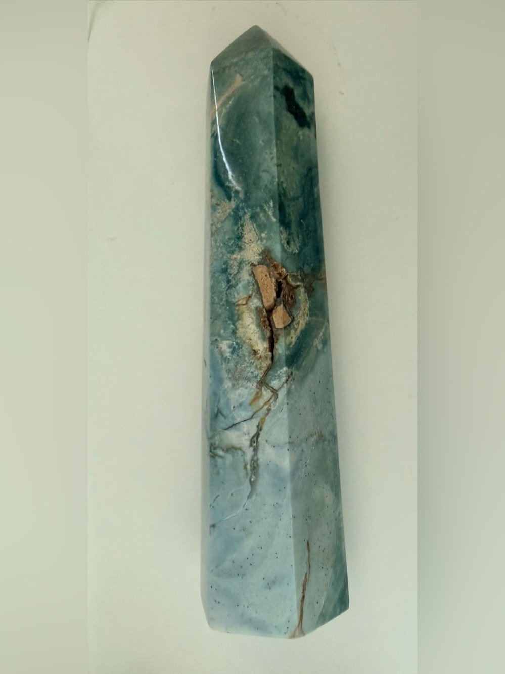 Sea Jasper Crystal Tower 9in